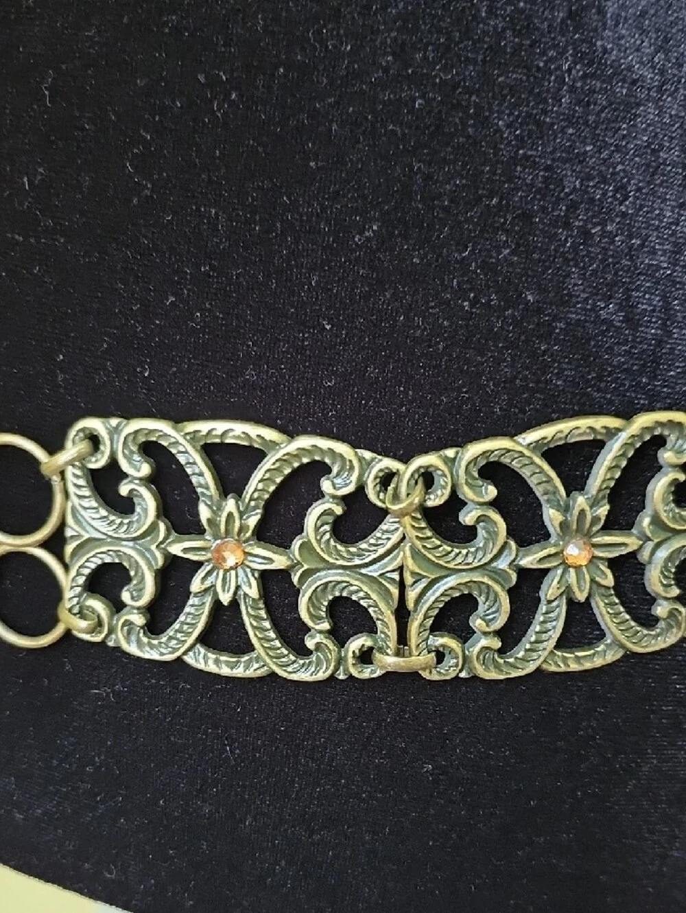 Vintage 90s Y2K Metal Embellished Belt Adjustable Boho